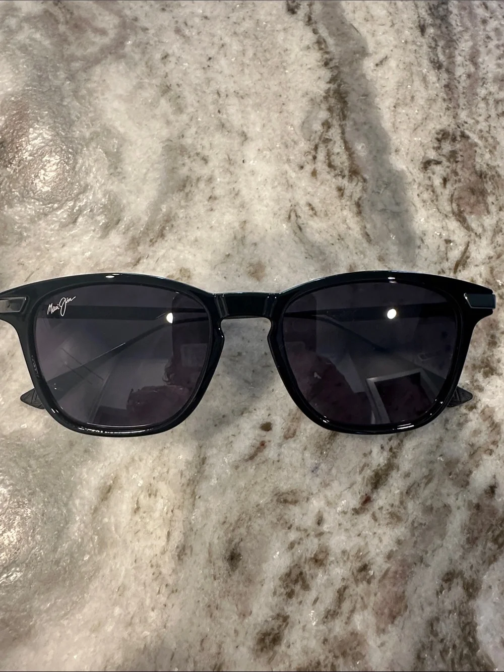 Maui Jim Black Frame with Dark Gray Lenses Sunglasses